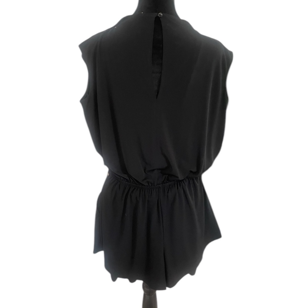 Black BCBG relaxed fit romper, Jumpsuit,Draped, V neck,shorts, Small - Picture 2 of 7